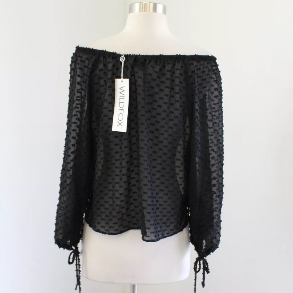 NWT Wildfox Mariette Miami Off Shoulder Dot Top - Picture 6 of 8